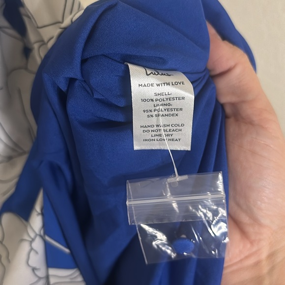 NWT Lulus Impressive Icon Blue Floral Halter Midi Dress - Picture 12 of 12